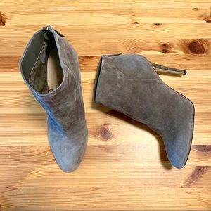 SAM EDELMAN Suede Grey Heeled ankle Boots